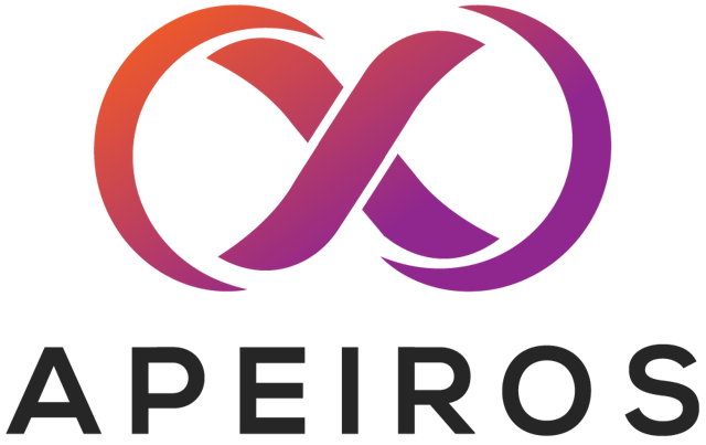 Apeiros logo with caption